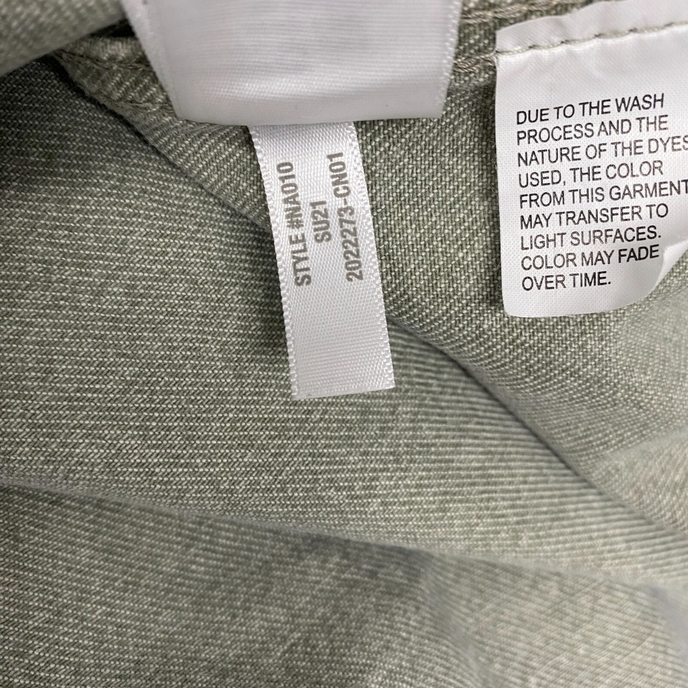 Madewell Jacket Womens Extra Large Green Garment Dyed Denim Patch Pocket Trucker - Picture 10 of 11